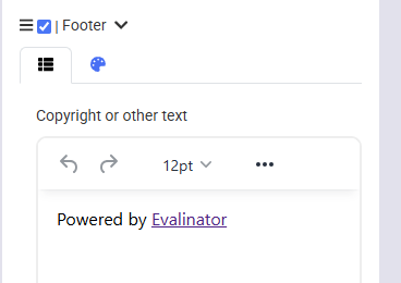 customize your footer